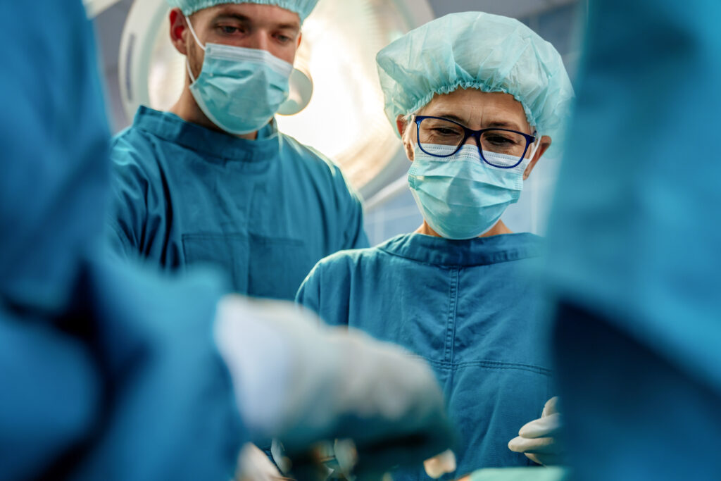 Team of surgeons in the operating room.